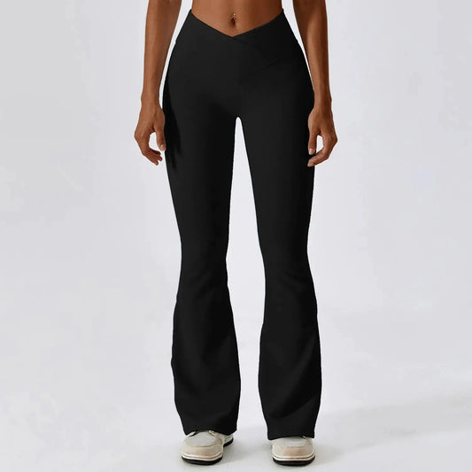 Women Gym Workout Fitness Sports Flared Pants